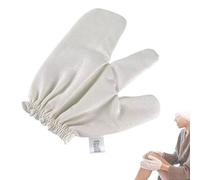 Garshana Gants de massage en soie brute Gants de massage Ayurveda antidérapants pour le nettoyage du corps et du visage (1 pièce)