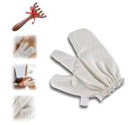 Garshana Gants de massage en soie brute pour massage ayurvédique, gants garshana en pure soie brute pour le système lymphatique, massage lymphatique, brossage à sec pour spa (1 pièce)