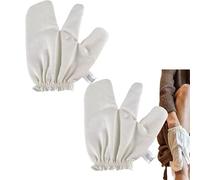 Garshana Gants en soie brute | 2 gants exfoliants Garshana pour le corps | Brosse ayurvédique à sec pour le corps, gants de , gants de massage ayurvédique pour la détoxification