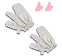 Garshana Lot de 2 gants de massage ayurvédique en soie brute pour le système lymphatique, le bain spa, le brossage à sec pour homme et femme