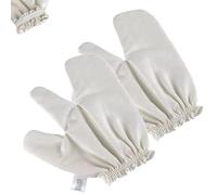 Garshana Lot de 2 gants de massage ayurvédiques en soie brute exfoliant 100 % pure soie brute pour drainage lymphatique