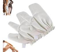 Garshana Lot de 2 gants de massage ayurvédiques en soie brute pour le bain exfoliant pour homme et femme