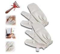 Garshana Lot de 2 gants de massage ayurvédiques en soie brute pour le système lymphatique, massage lymphatique et brossage à sec