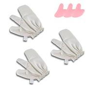 Garshana Lot de 3 gants de massage ayurvédique en soie brute pour le système lymphatique, le bain spa, le brossage à sec pour homme et femme