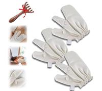 Garshana Lot de 3 gants de massage ayurvédiques en soie brute pour le système lymphatique, massage lymphatique et brossage à sec