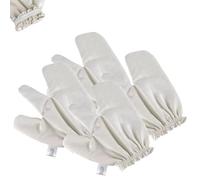 Garshana Lot de 4 gants de massage ayurvédiques en soie brute exfoliant 100 % pure soie brute pour drainage lymphatique