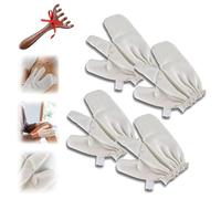 Garshana Lot de 4 gants de massage ayurvédiques en soie brute pour le système lymphatique, massage lymphatique et brossage à sec