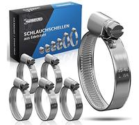 GARSIDURO® 10 colliers de serrage metallique inox 25-40mm - colliers serrage professionnels en acier inoxydable V2A pour tuyau d'arrosage, bassin, arroseur | pinces de tuyau 25-40 mm