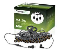 Garten-Girlande Außen MALUS Lichterkette 15m 30x E27 LUMILED