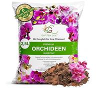Garten Lux Substrat Terreau pour Orchidées, 6 Composants, Rempotage, 2,5L | Terreau orchidées, 6 composants + engrais NPK, écorce de pin, sphaigne, sans additifs chimiques, 2,5 L
