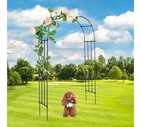 Gartenbogen Arche de treillis noir pour plantes grimpantes 150 x 320 cm - Pergola pour mariage, jardin et balcon - 150 x 240 cm (l x H)