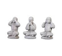 gartendekoparadies.de 3 Bouddhas enseignements bouddhistes en Pierre reconstituée, résistant au Gel