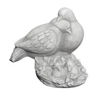 gartendekoparadies.de Couple d'oiseaux Mignon colombes Figures animales Figures de Jardin en Pierre reconstituée, résistant au Gel