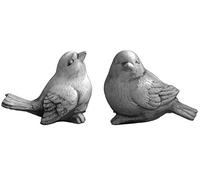 gartendekoparadies.de Ensemble de 2 pièces Oiseaux en Pierre Massive Figures d’Animaux en Pierre reconstituée, résistant au Gel