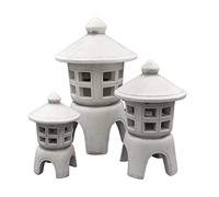 gartendekoparadies.de Ensemble de lanternes japonaises en Pierre Oki Gata en Pierre reconstituée, résistant au Gel