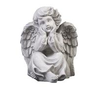 gartendekoparadies.de Figure de Pierre Massive Ange Amoureux en Pierre reconstituée, Figure de Jardin résistant au Gel décoration de Tombe