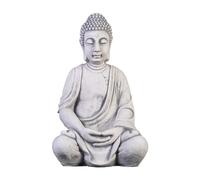 gartendekoparadies.de Figure de Pierre Massive Bouddha en Pierre reconstituée, résistant au Gel (Gris)