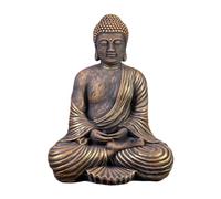 gartendekoparadies.de Figure de Pierre Massive Bouddha en Pierre reconstituée, résistant au Gel (Or)