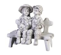 gartendekoparadies.de Figure de Pierre Massive garçon avec Fille sur Un Banc décoration de Jardin en Pierre reconstituée, résistant au Gel