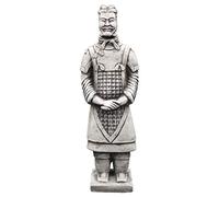 gartendekoparadies.de Figures de Pierre Massive Guerrier Chinois en Terre Cuite en Pierre reconstituée, résistant au Gel (modèle II)