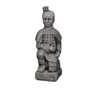 gartendekoparadies.de Figures de Pierre Massive Guerrier Chinois en Terre Cuite en Pierre reconstituée, résistant au Gel (modèle IV)