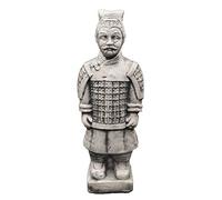 gartendekoparadies.de Figures de Pierre Massive Guerrier Chinois en Terre Cuite en Pierre reconstituée, résistant au Gel (modèle III)
