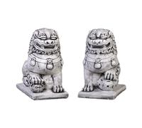 gartendekoparadies.de Figures de Pierre Massive Lions Gardiens Chinois Shishi Fu Chiens en Pierre reconstituée, résistant au Gel