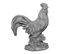 gartendekoparadies.de Figurine en pierre massive - Coq - Gockel - Oiseau - En pierre - Résistante au gel, Gris