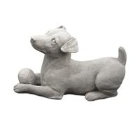 gartendekoparadies.de Figurine en Pierre Solide Chien Chiot Teckel, Hauteur 24 cm, 40 x 15 cm, Gris, Poids 11 kg, en Pierre moulée résistante au Gel
