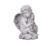 gartendekoparadies.de Grande Figure de Pierre Massive Ange avec Un Ours en Peluche décoration de Chambre décoration de Tombe en Pierre reconstituée