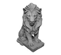 gartendekoparadies.de King Lion Figurine en pierre coulée résistante au gel pour extérieur Hauteur 62 cm 63 kg Gris