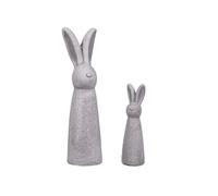 gartendekoparadies.de Lot de figurines de lapins en pierre, de Pâques, sculptures décoratives 30/50 cm, résistantes au gel, pour l'extérieur