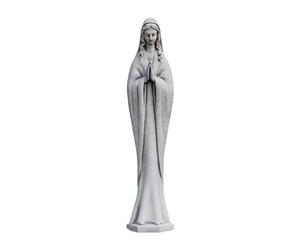 gartendekoparadies.de Madonna Sainte Mère Marie, Sculpture moderne, en pierre, H. 66 cm, 10 kg, grise, résistante au gel, pour l'extérieur