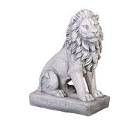 gartendekoparadies.de Magnifique Lion Gardien regardant vers la Droite en Pierre reconstituée, résistant au Gel