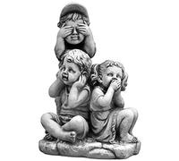 gartendekoparadies.de Magnifiques Figures d’Enfants n'entendent Rien, ne voient Rien, ne Disent Rien en Pierre reconstituée, résistant au Gel