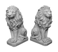 gartendekoparadies.de Offre spéciale : Magnifique Couple de Lions Gardien en Pierre reconstituée, résistant au Gel