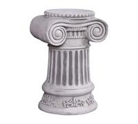 gartendekoparadies.de Piédestal de Base en Pierre Solide Colonne ionique Temple d'Athéna, Hauteur 38 cm, diamètre supérieur 22 cm, Gris, Poids 25 kg, en Pierre moulée résistante au Gel
