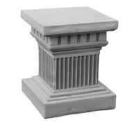 gartendekoparadies.de Socle carré, socle en pierre, H 42 cm, surface au sol 35 x 35 cm, 74 kg, gris, résistant au gel en fonte de pierre, pour extérieur