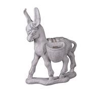 gartendekoparadies.de Statue géante d’âne avec Corbeille de Fleurs en Pierre reconstituée, résistant au Gel