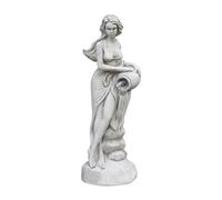 gartendekoparadies.de Statuette Vénus en option avec cours d'eau, Statuette en pierre, hauteur 69 cm, 19 kg, gris, pierre coulée résistante au gel pour l'extérieur