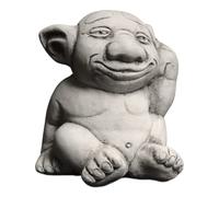 gartendekoparadies.de Troll Fou Amusant en Pierre reconstituée, résistant au Gel