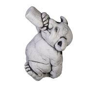 gartendekoparadies.de Troll pompette Amusant en Pierre reconstituée, résistant au Gel