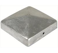 GartenDepot24 Lot de 5 capuchons de poteau galvanisés en forme de pyramide 91 x 91 mm