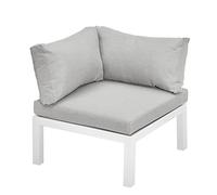 Gartenfreude Module d'angle Ambience Flexible Blanc/Gris Clair/WPC Clair