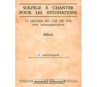 GARTENLAUB O. - SOLFEGE A CHANTER POUR LES INTONATIONS - FORMATION MUSICALE