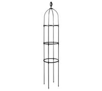 Gartenobelisk Grille en métal 3 Tailles - Revêtement PE Support de Fleurs en Acier pour grimpantes - Cage à Cadre en métal de 25,4 cm de diamètre pour extérieures, vignes, Roses