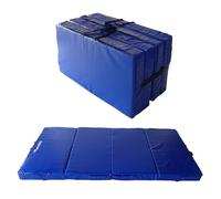 Gartenpirat Tapis universel bleu 200x100x10 cm Tapis de sport pour enfants Tapis à sol souple 4 parties pliable
