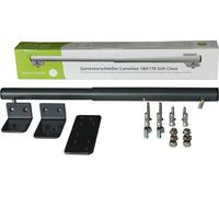 Gartentorschliesser Ferme-Portail Camelion 180/170 Soft Close avec Angle 80 + Plaque, Anthracite Mat - 1 kit