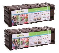 Gartenweg Lot de 16 dalles grillagées, en plastique, marron, grande zone de couverture, 1,90 m², chemin artificiel, nid d'abeille
