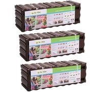 Gartenweg Lot de 24 dalles grillagées en plastique marron Grande zone de couverture 2,85 m² Chemin artificiel